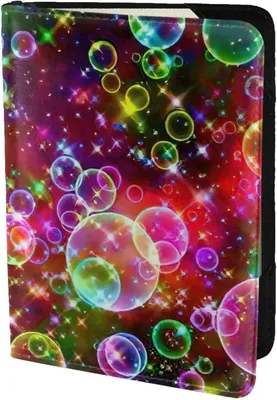 Immagine prodotto di Custodia per documenti con stampa colorata a motivi di arcobaleno e stelle, adatta sia per uomo che per donna, per passaporto, elegante, sicura e leggera, colore nero, taglia unica