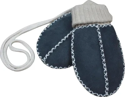 Produktbild von Heitmann Felle Paar Baby-Lammfellfäustel,  FarbeAnthrazit mit Strickbündchen 931AN