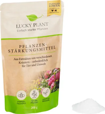 Produktbild von Lucky Plant Pflanzenstärkungsmittel Pulver 200 g inkl. Messlöffel