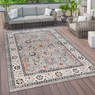 Produktbild von Outdoor Teppich Vintage Balkon Terasse, Küchenteppich Flur Läufer versch. Farben u. Größen Grösse 60x100 cm