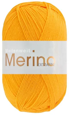 Produktbild von Lana Grossa - Meilenweit 100g Merino Extrafine uni 2468 hellorange