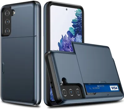 Produktbild von König Design Hülle kompatibel mit Samsung Galaxy S21 Plus Kunststoff Soft Handyhülle - Handy Case Blau