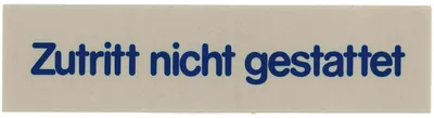 Produktbild von Schilder Zutritt nicht gestattet