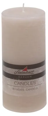 Produktbild von Stumpenkerze "Raureif" Taupe 150/68 mm