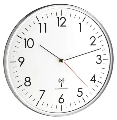 Produktbild von Analoge Funk-Wanduhr 330 mm Santa Cruz TFA 60.3516.54, silber