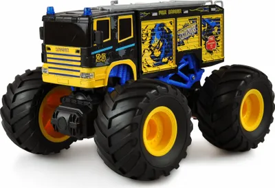 Obrázek produktu pro Amewi RC Monstertruck Feuerwehr 1:18 RTR gelb/blau       /6+