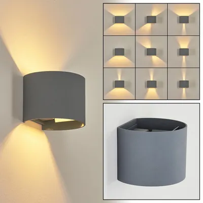 Produktbild von Vaccina »Vaccina« moderne Wandlampe aus Metall in Grau