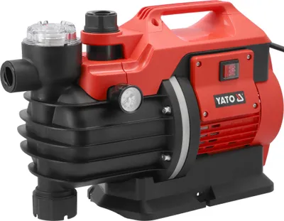 Produktbild von YATO Gartenpumpe 1300W Wasserpumpe 5000l/h – Druckpumpe mit Manometer & Vorfilter – 5,3 bar, 53m Förderhöhe – IPX4 – für Garten, Brunnen, Regenwassertank, Camping