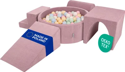 Produktbild von KiddyMoon Spielplatz Aus Schaumstoff Für Kinder Mit Bälle Waschbare Bezug