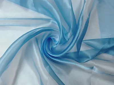Produktbild von Crystal Organza Stoff Meterware 150 cm Breite, Türkisblau