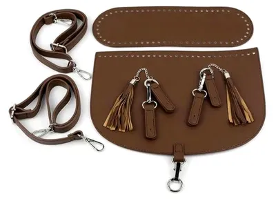 Produktbild von Set aus Leder-Rucksack und Handtasche mit Quaste