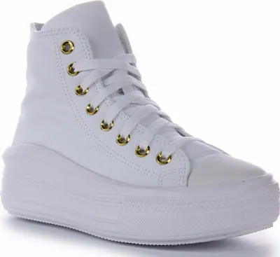 Produktbild von Converse CT AS Move Platform Gold Detail Damen Canvas Trainer in Weiß Gold – undefined / Weißes Gold