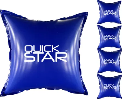 Produktbild von 5 Stück Poolkissen Eckig 120x120 cm Blau | 4 Seile & Sicherheitsventil | 2x Reparaturset | PVC 0,44mm | Winter Pool Kissen mit Doppelnaht | Luftkissen Chlor- und UV-Beständig