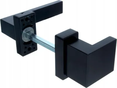 Produktbild von Türgriff Türbeschlag Haustürgriff FEINZ Dublin - Schwarz RAL 9005 - Modernes Design - Hochwertige Verarbeitung - Langlebig