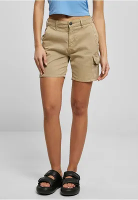 Produktbild von Urban Classics - Damen High Waist Cargo Shorts UNIONBEIGE W34