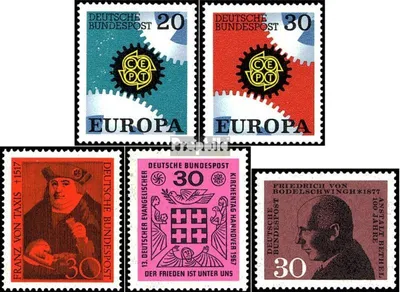 Produktbild von Briefmarken BRD (BR.Deutschland) 1967 Mi 533-534,535,536,537 (kompl.Ausg.) postfrisch Europa