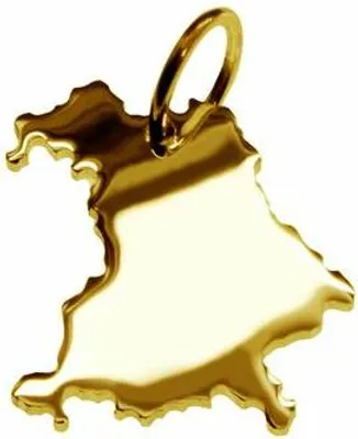 Image de Pendentif carte de la Bavière en or jaune massif 585