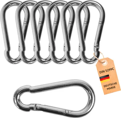 Obrázek produktu pro Karabina Dönges pro hasiče DIN 5299 C, 5 x 50 mm, 120 kg (karabina se západkou)