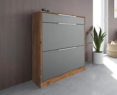 Produktbild von Schuhschrank "Oliva1" Basic, eiche-graphit