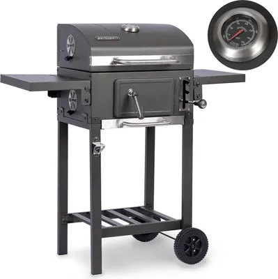 Produktbild von Holzkohlegrill BD-892 mit Gusseisenrost (42x31,5 cm), Thermometer, Ascheschublade, 98x100x35 cm