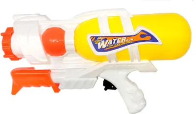 Zdjęcie produktu dla Duży pistolet na wodę 27 cm z pompką, żółty