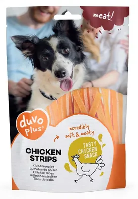 Productafbeelding van Duvo+ Kippenstrips voor honden | zachte vleessnack | 80 g 400 gram