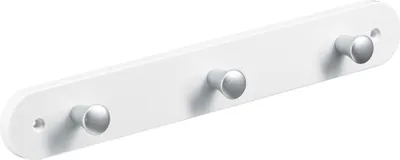 Produktbild von Hettich Garderobenleiste 3 Haken 28,0 x 4,0 x 0,8 cm weiß
