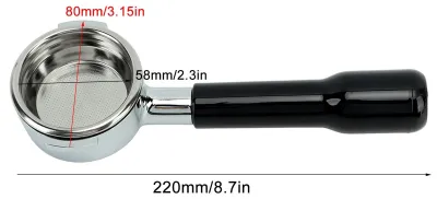 Produktbild von Bodenloser Siebträger - 58 mm - Kaffeefilterhalter - Aluminiumlegierung - Kompatibel mit Espressomaschine - Extraktionsverbesserung