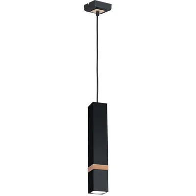 Produktbild von Pendelleuchte VIDAR SCHWARZ 1xGU10 aus Metall und Holz von Milagro