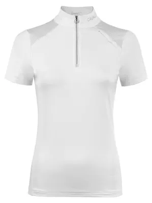Produktbild von Cavallo Cavalcomp Halfzip Turniershirt Damen, Farbe:white, Größe:46