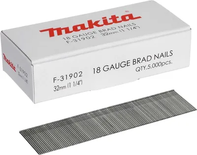 Obrázok produktu pre Makita F-31902, Klinec, Pozinkovaný kov, Drevo, plochá hlava, Kovová, 32 mm