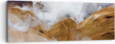 Produktbild von Bild auf Leinwand - Leinwandbild - Einteilig - Berge Wolken Landschaft - 90x30cm - Wand Bild - Wanddeko - Wandbilder - Leinwanddruck - Bilder - Wanddekoration - Leinwand bilder - AB90x30-4711