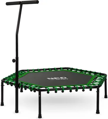 Image de Trampolina fitness z uchwytem 127 cm Neo-Sport - sześciokątna zielona