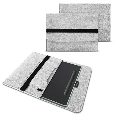 Produktbild von Sleeve Hülle Stifttablett Wacom Intuos S Grafiktablett Tasche Filz 10.1 Zoll BagFarbe:Hellgrau