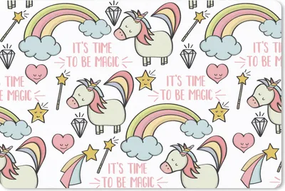Produktbild von MuchoWow® Mauspad Mousepad Regenbogen - Einhorn - Diamant - Zitate - Muster 27x18 cm - Mousepads - Maus Mat - Pad - Mausunterlage - Büroartikel - Desk Matten