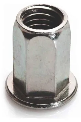 Image de 500 Ecrous à Sertir Hexagonaux Tête Plate GOFIX M4 x 9.2 mm - Acier - D-Work