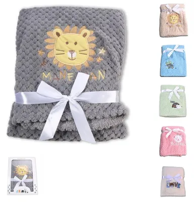 Produktbild von Cangaroo Babydecke Freya, Größe 80 x 110 cm kuschelige Babydecke aus Fleece grau