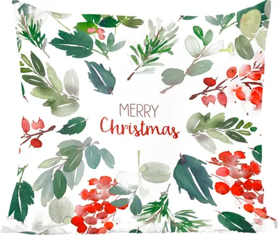 Produktbild von MuchoWow® Zierkissen Sofakissen Wohnzimmer Dekokissen 45x45 cm Weihnachten - Zitat - Aquarell - Schlafpolster - Polster für das Sofa