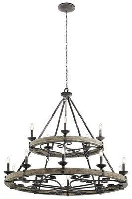Zdjęcie produktu dla Żyrandol Taulbee postarzany cynk 15xE14x60W metal wym:294x112x112cm IP20 Kichler