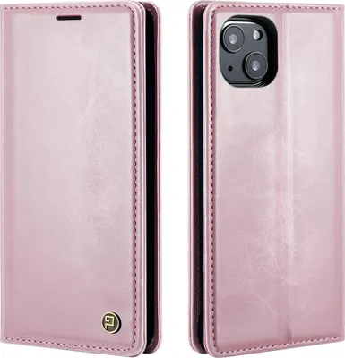 Produktbild von Handyhülle für Apple iPhone 13 Kunstleder Flip Cover Hülle RFID Schutz Case Kartenfach Farbe: Rosa