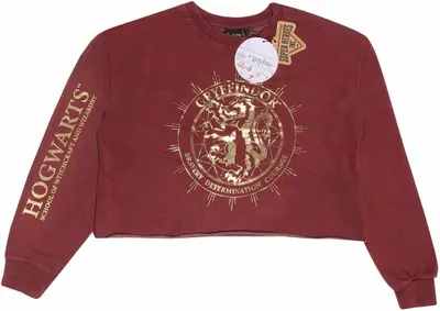 Produktbild von Harry Potter Cropped Sweatshirt XL Gryffindor Constellation Damen Acid Wash