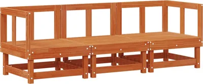 Produktbild von vidaXL Sectional Sofa Einheiten Massives Kiefernholz Wachsbraun