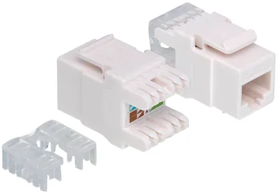 Produktbild von LogiLink NK4006A, Flach, Weiß, RJ-45, Terminal, Weiblich, 24/26