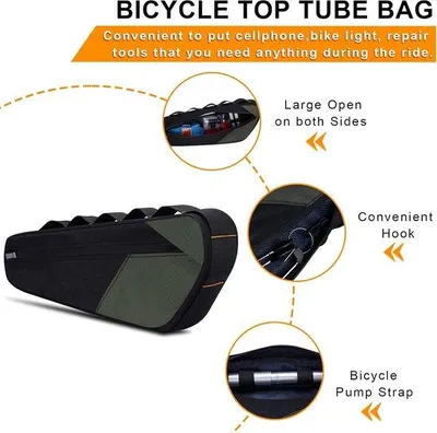 Image de Sac à outils VTT en plastique, 25 litres, imperméable, orange, avec porte-bagages pour accessoires de vélo de course