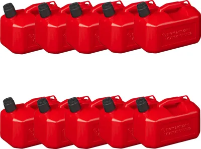 Produktbild von 10x Kraftstoffkanister Set 5L Kunststoff Reserve Diesel Benzinkanister UN- Camping