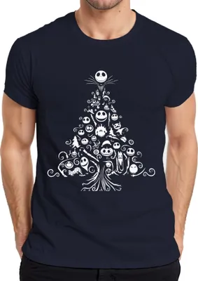Produktbild von Nightmare before Christmas Weihnachtsbaum - Weihnachten Weihnachtsgeschenk Herren T-Shirt, Navy, 3XL