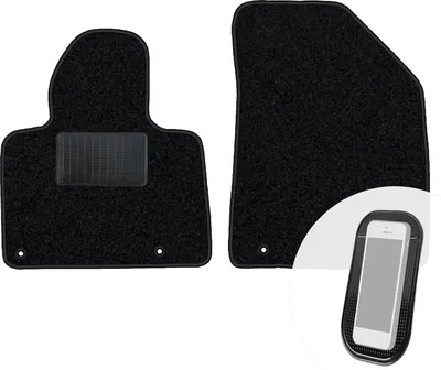 Produktbild von moto-MOLTICO Vorne Fußmatten Auto Velours Autoteppiche Schwarz Automatten Set 2-teilig passend für Citroen C5 II 2008-2017