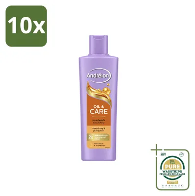 Obrázok produktu pre 10 x Šampón Andrélon Oil & Care pre suché a kučeravé vlasy, 250 ml - balenie s 10 kusmi