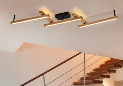 Produktbild von Trio Deckenleuchte BELLARI Holz mit Fernbedienung
