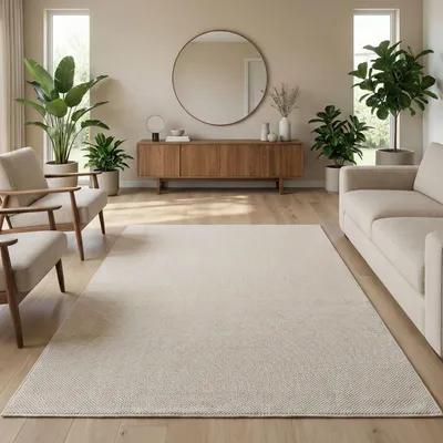 Produktbild von Carpetsale24 Teppich Wohnzimmer Einfarbig Bouclé Schlingenflor Skandi Stil Robust Superweich für Schlafzimmer, Grösse: 200x290 cm
